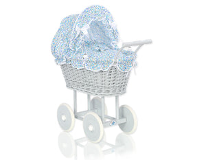 Grey Wicker dolls trolley