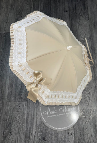 Artenas Leatherette Ruffle Spanish Parasol *various colours*