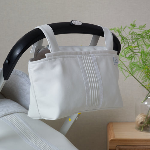 White Viena Leatherette City Bag