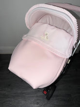 Load image into Gallery viewer, Pink Pique Teddy leatherette Car Seat Set