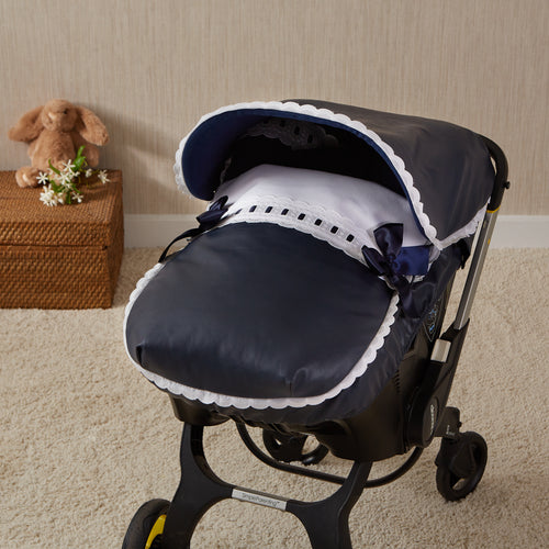 Leatherette Navy Artenas Car Seat Set
