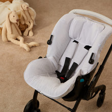 Load image into Gallery viewer, White Plumeti Car Seat Set