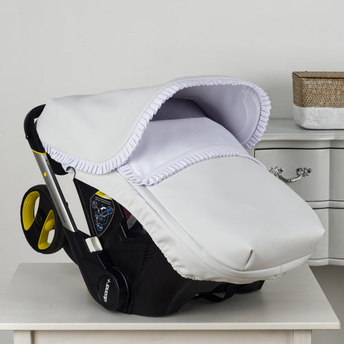 White Pique leatherette Car Seat Set