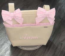 Load image into Gallery viewer, Leatherette Pique bow shoulder Bag *various colours*