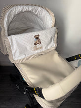 Load image into Gallery viewer, Custom Extra Ruffle Teddy Bear Plumeti leatherette Car Seat Set *Various Colours*