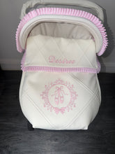 Load image into Gallery viewer, Double Diamond Ballet Mirror crest leatherette Car Seat Set *various colours*