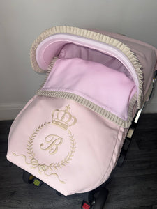 Custom Crown Laurel ruffle Leatherette Set *various colours*