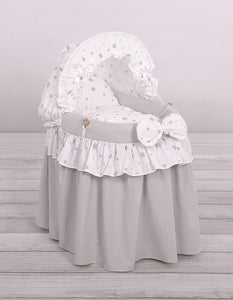 Grey Star wicker dolls Moses basket