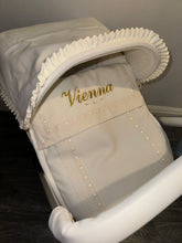 Load image into Gallery viewer, Leatherette Cream Carla car seat set