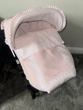Load image into Gallery viewer, Leatherette pink Carla car seat set