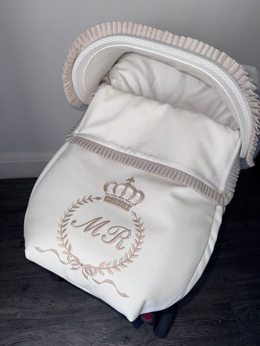 Custom Crown Laurel ruffle Leatherette Set *various colours*