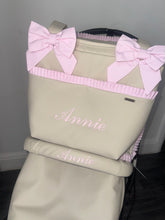 Load image into Gallery viewer, Leatherette Pique bow shoulder Bag *various colours*