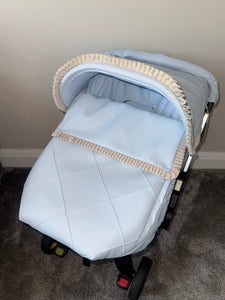 Diamond Stitch Frill leatherette Car Seat Set *various colours*