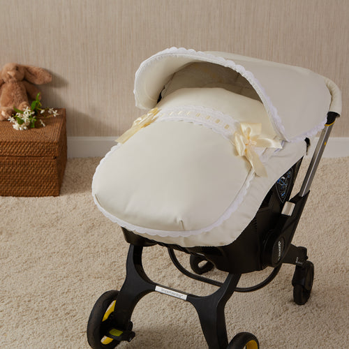 Leatherette Cream Artenas Car Seat Set