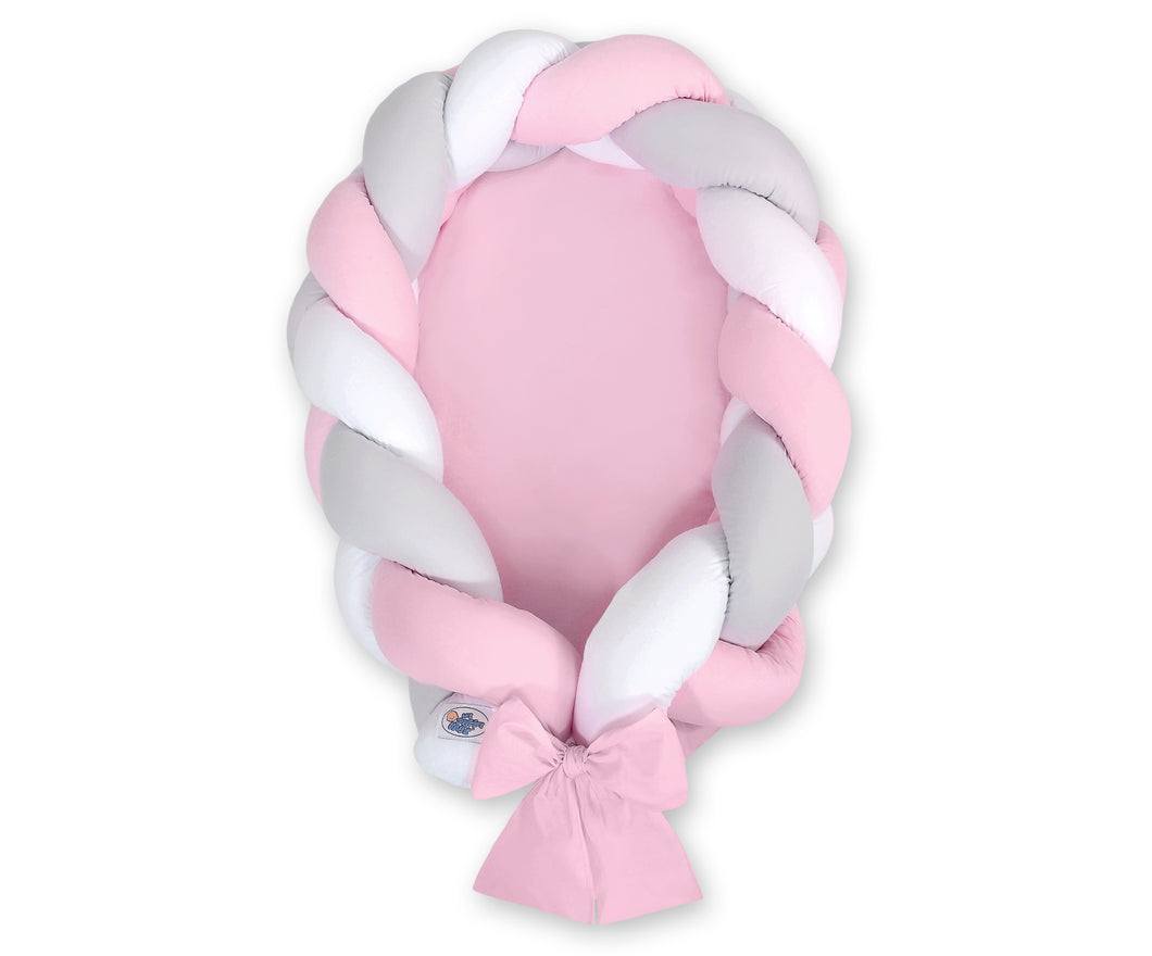 Pink, White, Grey Braided Nest