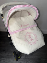 Load image into Gallery viewer, Double Diamond Ballet Mirror crest leatherette Car Seat Set *various colours*