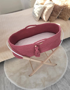 Blossom Crochet Moses Basket with stand