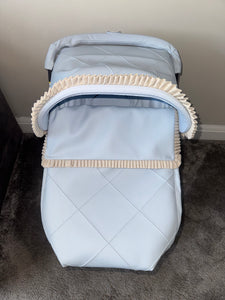 Diamond Stitch Frill leatherette Car Seat Set *various colours*