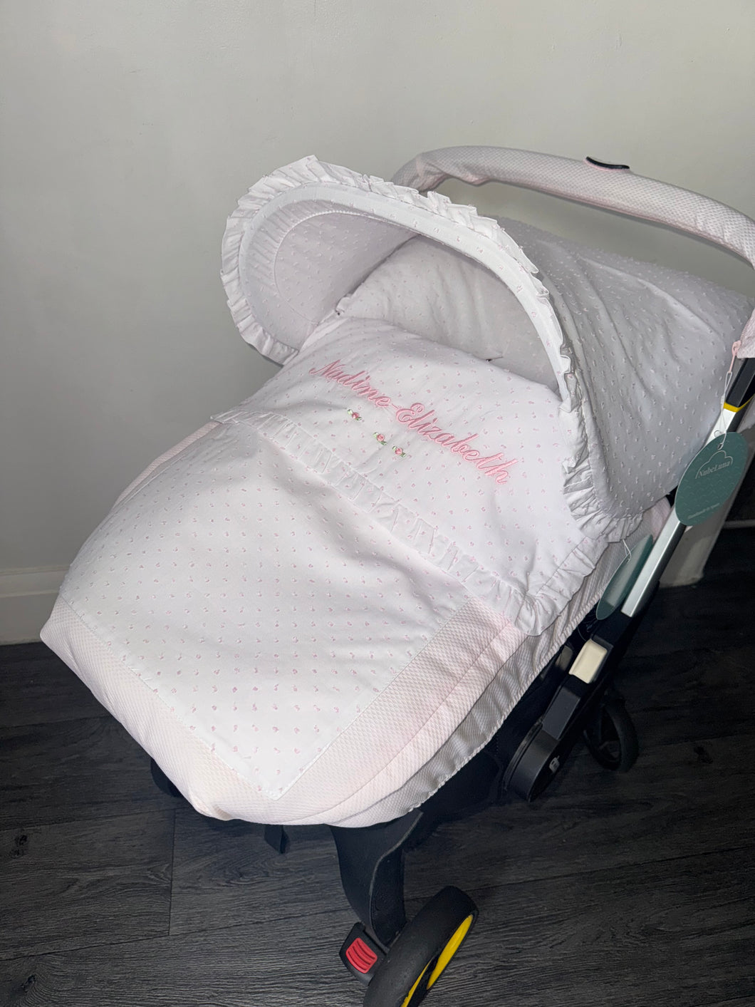 Swiss Dot & Pique Car seat *various colours*