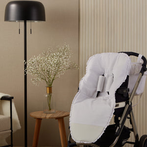 White Plumeti Frill Footmuff