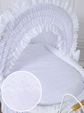 Load image into Gallery viewer, White Charlotte Vintage White Bassinet