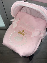 Load image into Gallery viewer, Diamond Swan Crown crest car seat set *various colours*