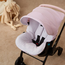 Load image into Gallery viewer, Leatherette Pink Plumeti Car Seat Set