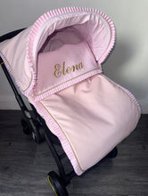 Load image into Gallery viewer, Leatherette pique Ruffle Sparkle leatherette Car Seat Set *various colours* - Pink - Gold