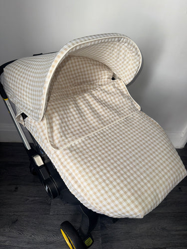 Flores Gingham Car seat Set *various colours*
