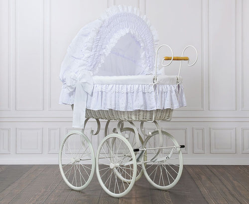 White Charlotte Vintage White Bassinet