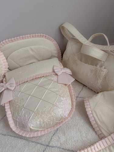 Satin diamond lace set