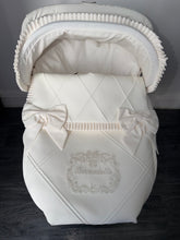 Load image into Gallery viewer, Double Diamond Ballet floral Frill leatherette Car Seat Set *various colours* (Copy)