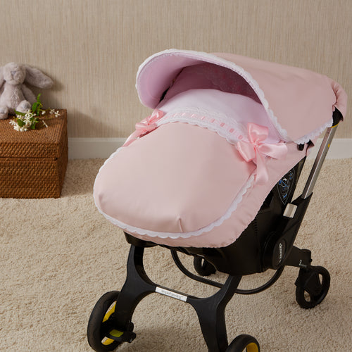Pink Leatherette Artenas Car Seat Set