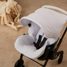 Load image into Gallery viewer, White Plumeti Car Seat Set