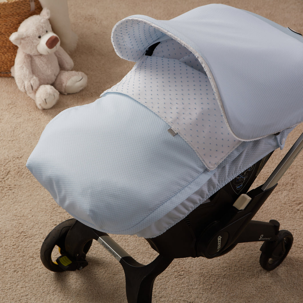 Blue Plumeti Car Seat Set