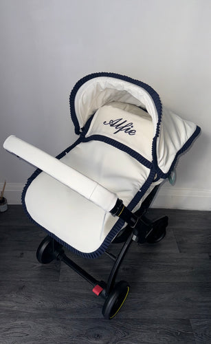 Custom Extra Ruffle Pique leatherette Car Seat Set *Various Colours*