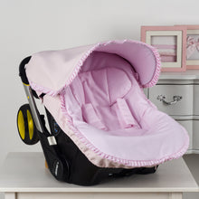 Load image into Gallery viewer, Pink Pique leatherette Car Seat Set