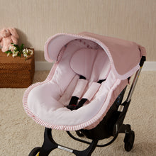 Load image into Gallery viewer, Leatherette Dusky Pink frill Artenas Car Seat Set