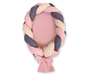 Blush, Beige, Dark Grey Braided Nest
