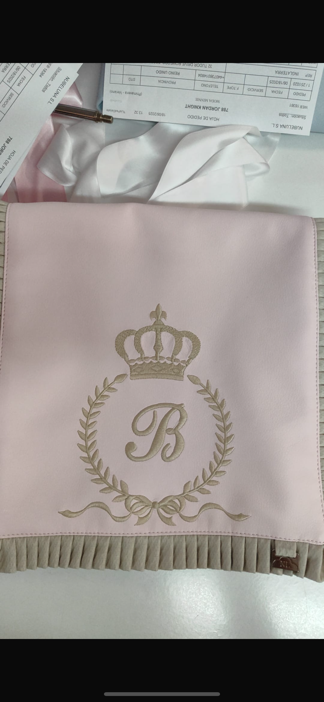 Custom Crown Laurel ruffle Leatherette Set *various colours*