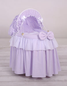 Lilac princess wicker dolls Moses basket