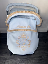 Load image into Gallery viewer, Custom Crown Crest ruffle Leatherette Set *various colours*