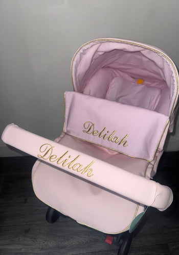 Pompas Sparkle leatherette Car Seat Set *various colours*