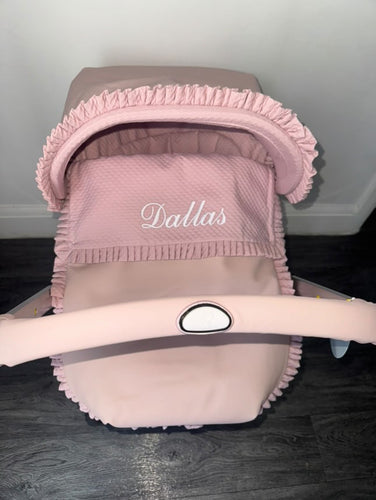 Dusky Pink Personalised Bumper Pram Bar