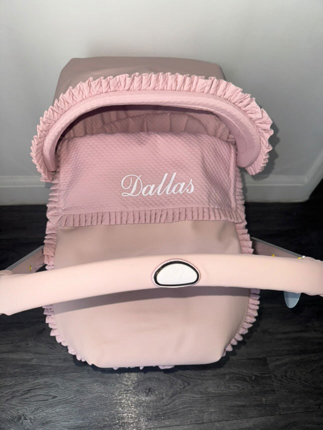 Dusky Pink Personalised Bumper Pram Bar