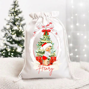 Red Cherub Boy Christmas Sack