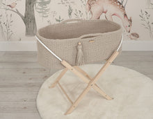 Load image into Gallery viewer, Light Beige Crochet Moses Basket without stand