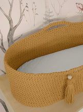 Load image into Gallery viewer, Honey Yellow Crochet Moses Basket without stand