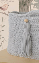 Load image into Gallery viewer, Gray Crochet Moses Basket without stand