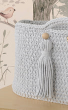 Load image into Gallery viewer, Light Grey Crochet Moses Basket without stand